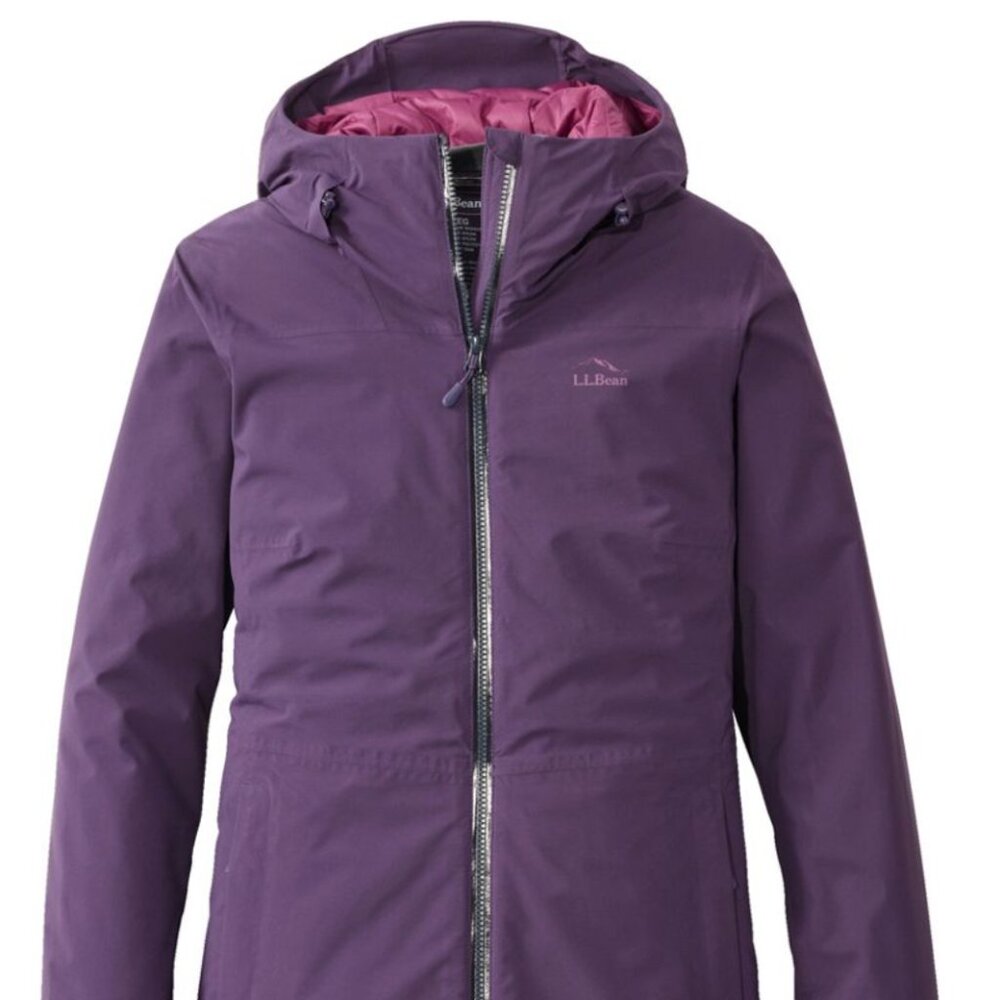 LL Bean Women's Waterproof PrimaLoft Packaway Jacket Size L